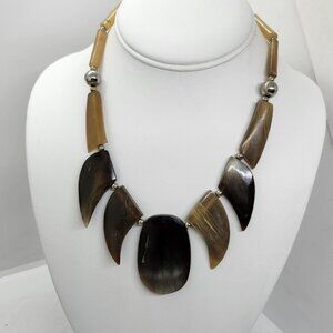 Vintage Carved Horn‎ Necklace